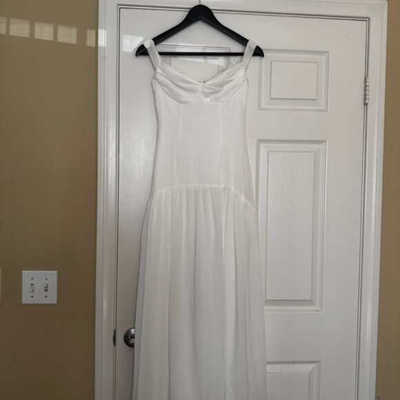 Selfie Leslie Angel Biba Drop Waist Maxi Dress - White - Picture 4 of 7